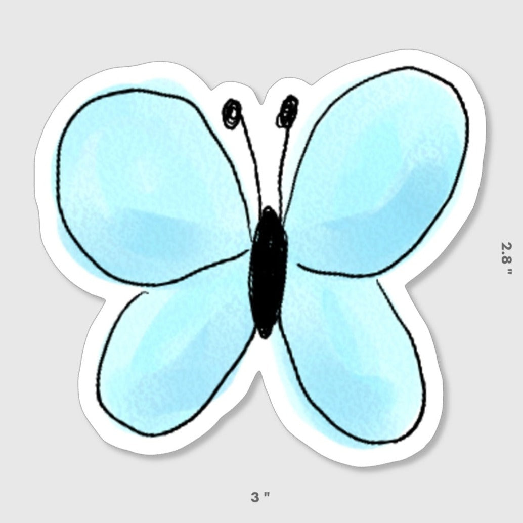 Blue Butterfly Sticker